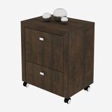 Armário Para Home Office Me4112 Com Rodízios Rústico - Tecno Mobili