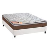 Colchão Castor Molas Ensacadas Revolution+Cama Box Casal 138x188