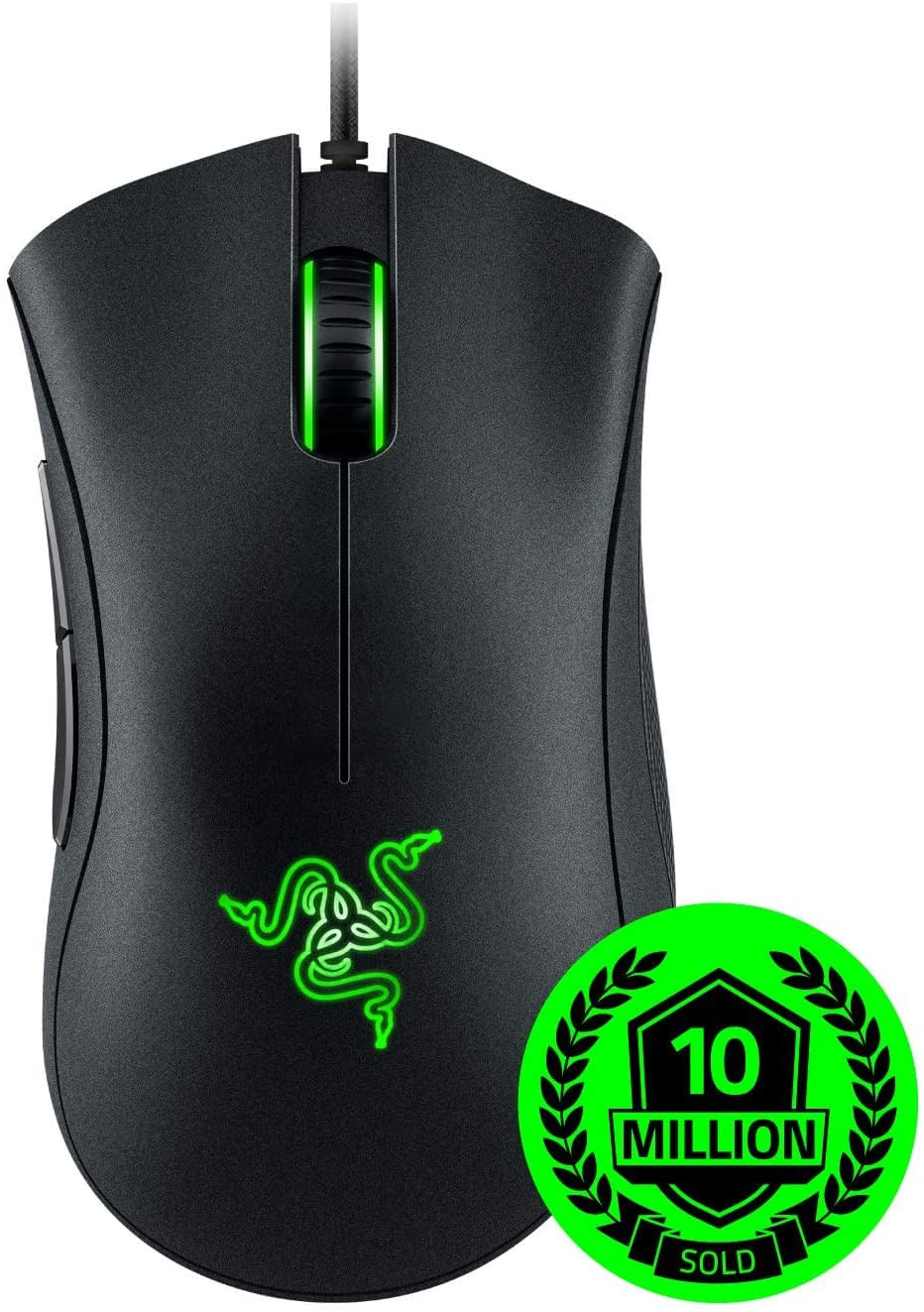 Mouse Razer Deathadder Essential Gaming: 6400 Dpi Optical Sensor - 5 Botões Programáveis - Interruptores Mecânicos - Apertos Laterais De