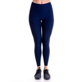 Calça Legging Básica Azul Liso Poliéster - P (40-42)