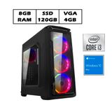 Computador Gamer Intel Core I3 8gb Ssd 120gb Vga 4gb Windows 10 - Lumitec