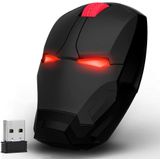 Mouse Sem Fio Ergonômico, Mouse De Homem De Ferro Legal 2.4g Portátil Mouse Computador Móvel Com Receptor Usb Nano Para Notebook, Pc, Laptop, Computa