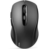 Mouse Sem Fio Bluetooth, Tecknet 3 Modos Bluetooth 5.0 E 3.0 Mouse 2.4g Wireless Portable Optical Mouse Com Usb Nano Receiver, 2400 Dpi Para Laptop,