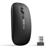 Mouse Sem Fio Inphic Para Laptop, Atualizado, 2.4g Silencioso Recarregável Computador Mice Sem Fio, Ultra Slim 1600 Dpi Usb Portátil Mouse Para Lapt