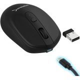 Sabrent 2.4ghz Mouse Sem Fio Recarregável Com Resolução Ajustável (ms-rcwm)