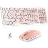 Combo De Mouse De Teclado Sem Fio, Cimetech Compact Full Size Wireless Keyboard E Mouse Set Less Noise Keys 2.4g Ultra-thin Sleek Design Para Windows