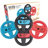 Orzly Nintendo Switch Volante, Four Pack, Para Mario Kart 8 Deluxe Nintendo Switch, Mariokart Switch Steering Wheel (joycon Controller Attachments) (