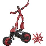 Spider-man Marvel Bend And Flex, Flex Rider Action Figure Toy, 6 Polegadas Flexible Figure E 2-in-1 Motocicleta Para Crianças De 4 Anos Ou Mais