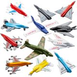 Brinquedos De Avião - 12 Pacotes Veículo Avião Avião Playset, Inclui Estilos De Bombardeiro, Militar, F-16 Caças, Para Festa De Aniversário Favor Bri