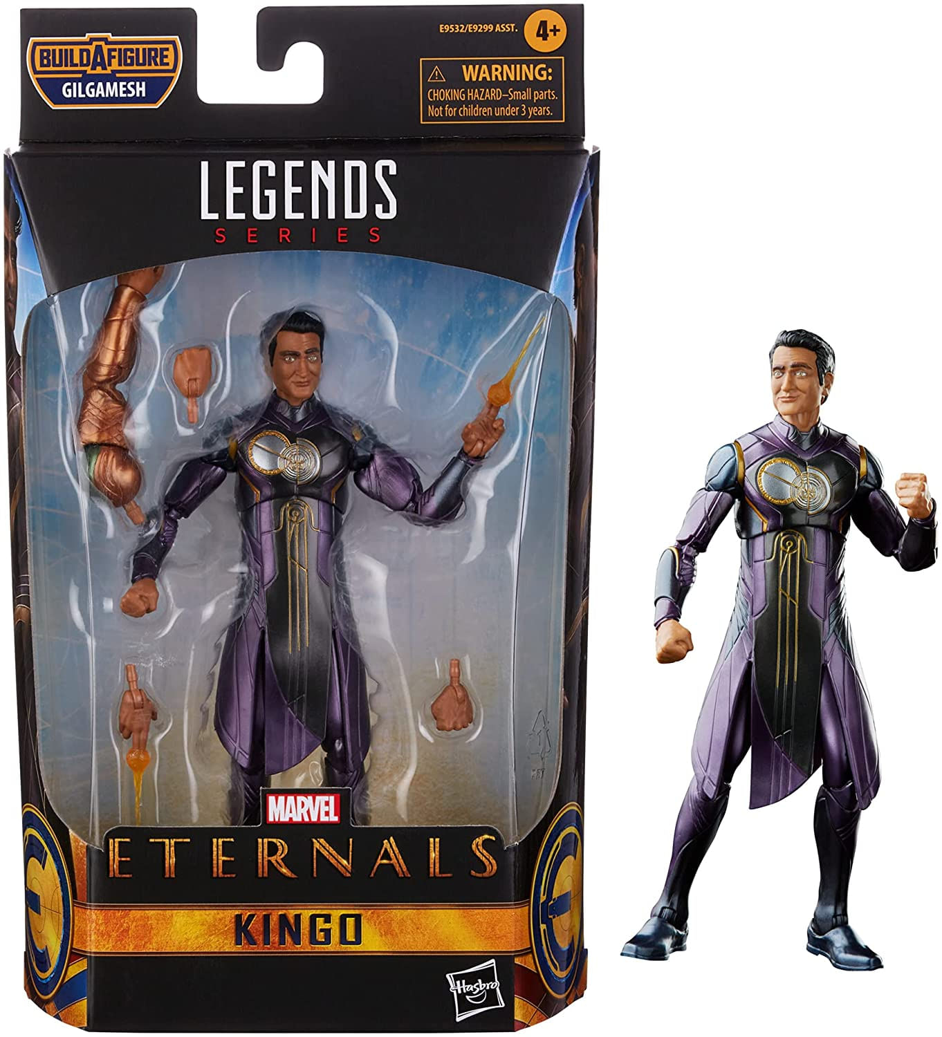 Hasbro Marvel Legends Série The Eternals 6-inch Action Figure Toy Kingo, Design Inspirado Em Filmes, Inclui 4 Acessórios, Idades 4 E Up