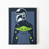 Universal Star Wars: The Mandalorian Featuring The Child Led Canvas Wall Art, 15.75"x11.5"