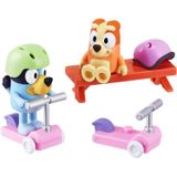 Bluey Vehicle 2-pack, 2.5-3"" Figuras Articuladas Azul E Bingo - Tempo De Scooter, Multicolor (13085)