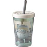 Zak Projeta Star Wars O Tumbler De Parede Dupla Mandalorian Com Tampa E Palha Feita De Plástico Resistente À Quebra (the Child, 13oz, Bpa Free)