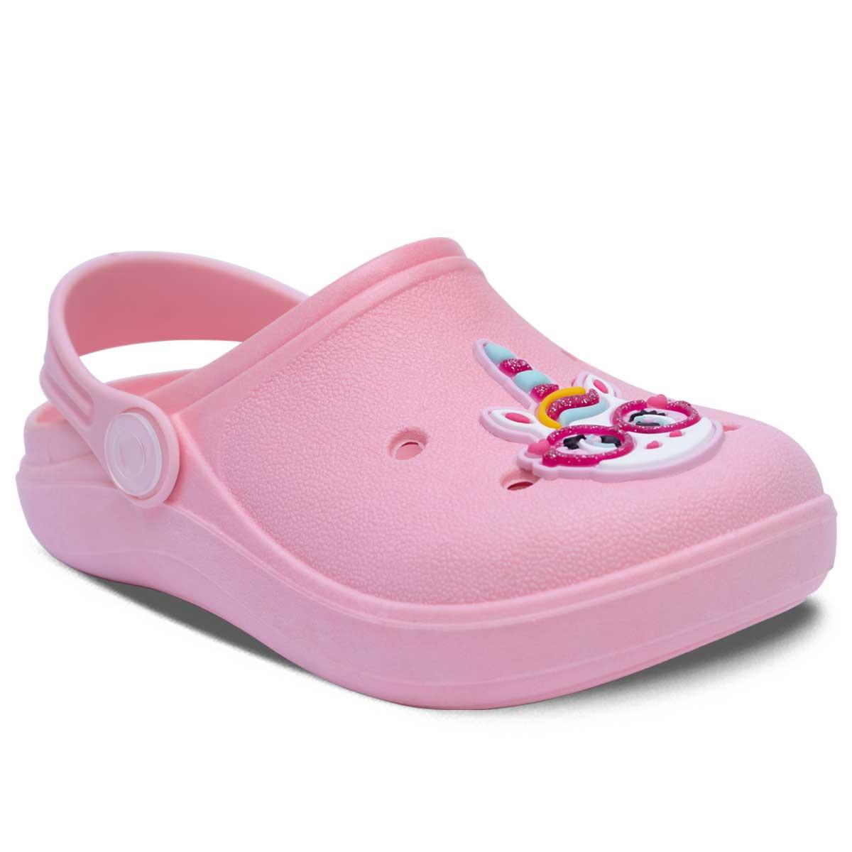 Sandalia Babuche Feminino Infantil Menina Chinelo Leve 12.31 Cor:rosa,tamanho:27/28