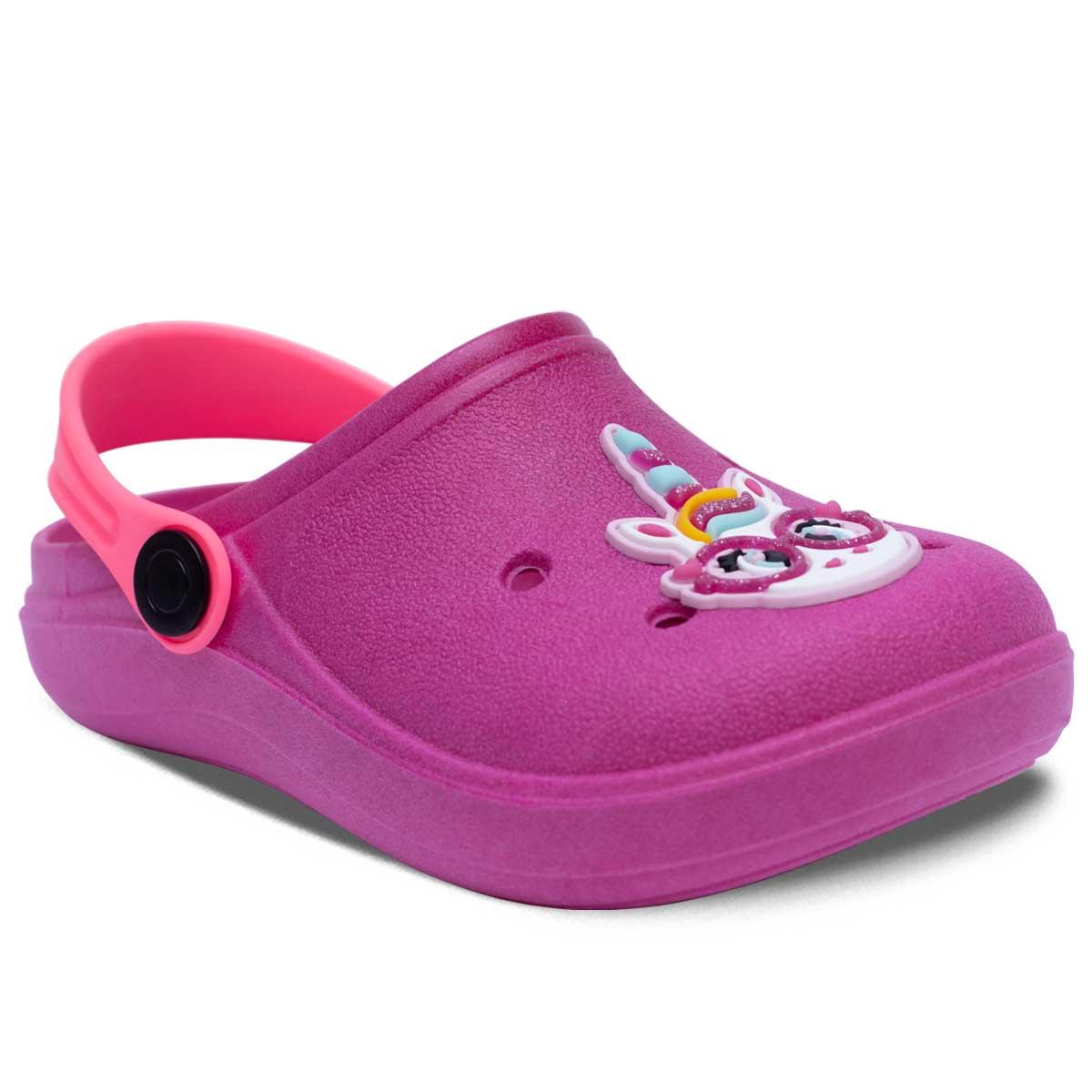 Sandalia Babuche Feminino Infantil Menina Chinelo Leve 12.31 Cor:pink,tamanho:29/30