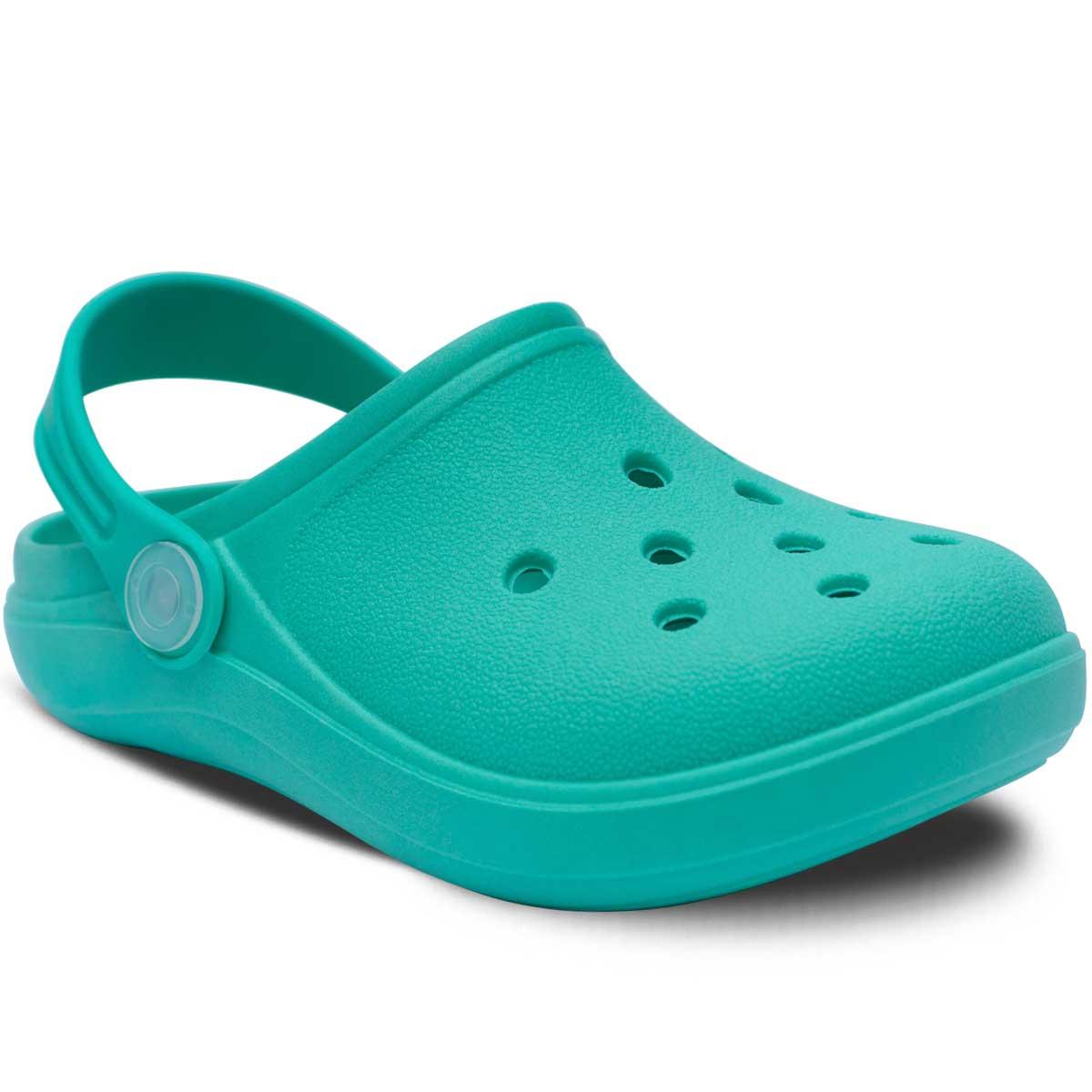 Sandalia Babuche Infantil Menino Menina Chinelo Leve 12.13 Cor:verde,tamanho:23/24