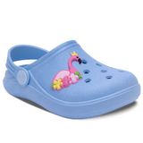 Sandalia Babuche Infantil Menina Flamingo Leve E Macio 12.33 Cor:azul,tamanho:23/24