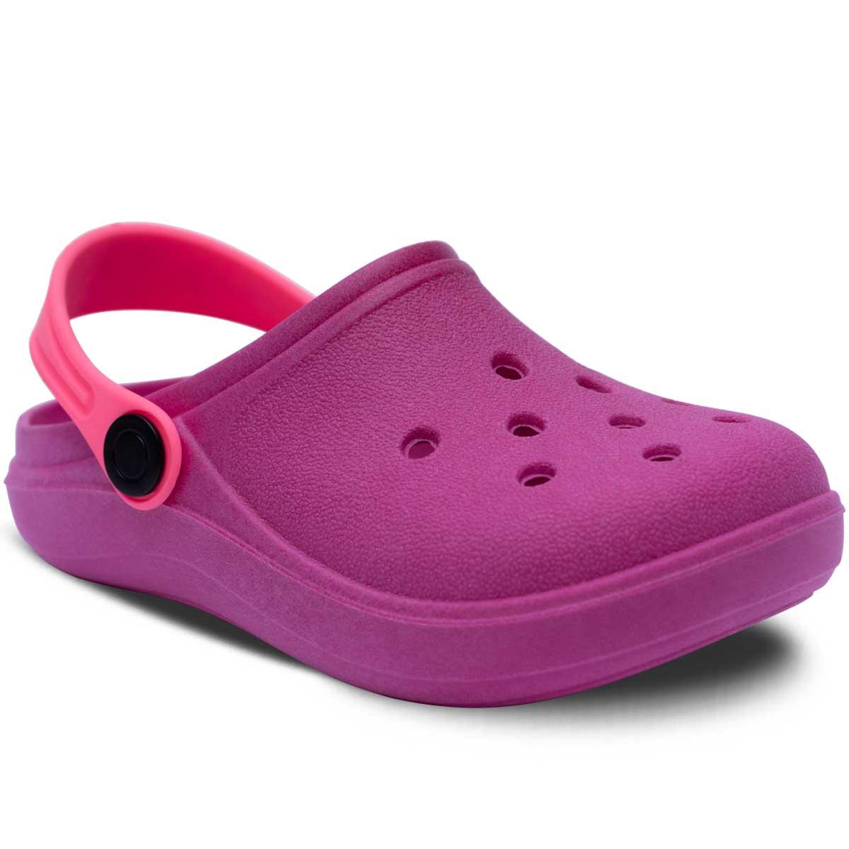 Sandalia Babuche Infantil Menino Menina Chinelo Leve 12.13 Cor:pink,tamanho:29/30