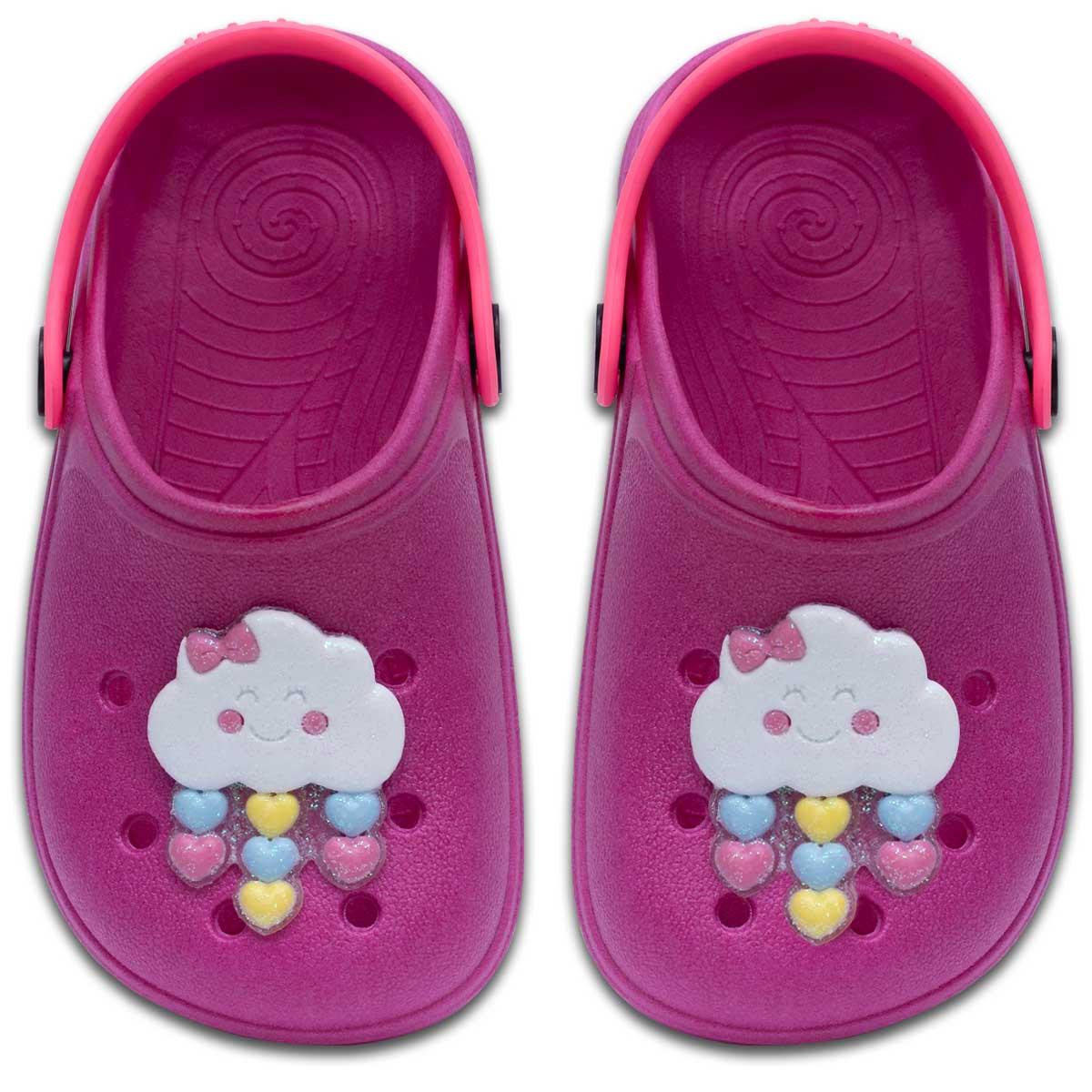 Sandalia Babuche Infantil Menina Chinelo Leve E Macio 12.41 Cor:pink,tamanho:25/26