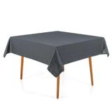 Toalha De Mesa Quadrada 8 Lugares Sempre Limpa Zattar Cinza
