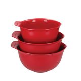 Conjunto 3 Tigelas Bowl De Plástico Vermelho Kitchenaid