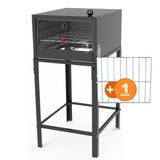 Kit - Forno Assador Refratário Gás Com Cavalete Fsp-6800 At + Grade Extra - Progás