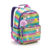 Mochila Unicórnio Escolar Arco Íris Feminina Costas Tam G