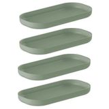 Porta Sabonete De Bancada Banheiro Verde Salvia Kit C/4 Unidades