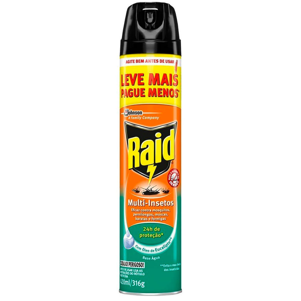 Spray Inseticida Raid Multi Insetos Eucalipto 420ml - Carrefour