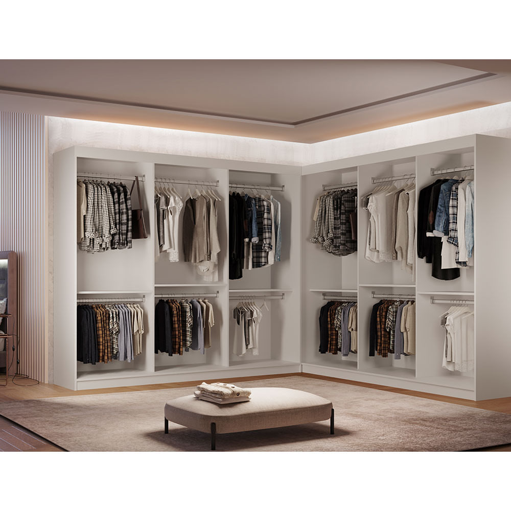 Roupeiro Casal Closet Light Premium Moderna