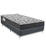 Conjunto Cama Box Colchão Iso D33 Solteirão  Ortobom Grafite/branco