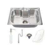 Cuba Cozinha Pia Gourmet Aço Inox Luxo Acessórios 60x42cm