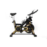 Bicicleta Spinning Roda De Inercia De 13kg Preto E Amarelo