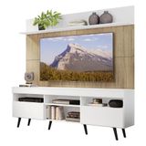 Rack Com Painel Tv 65 Com Prateleira E Pés Retrô