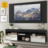 Rack Suspenso Espelho Painel Tv 65'' 2 Portas Multimóveis