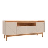 Rack Sala Adria Para Tv Até 60 Polegadas C/ Pés De Madeira