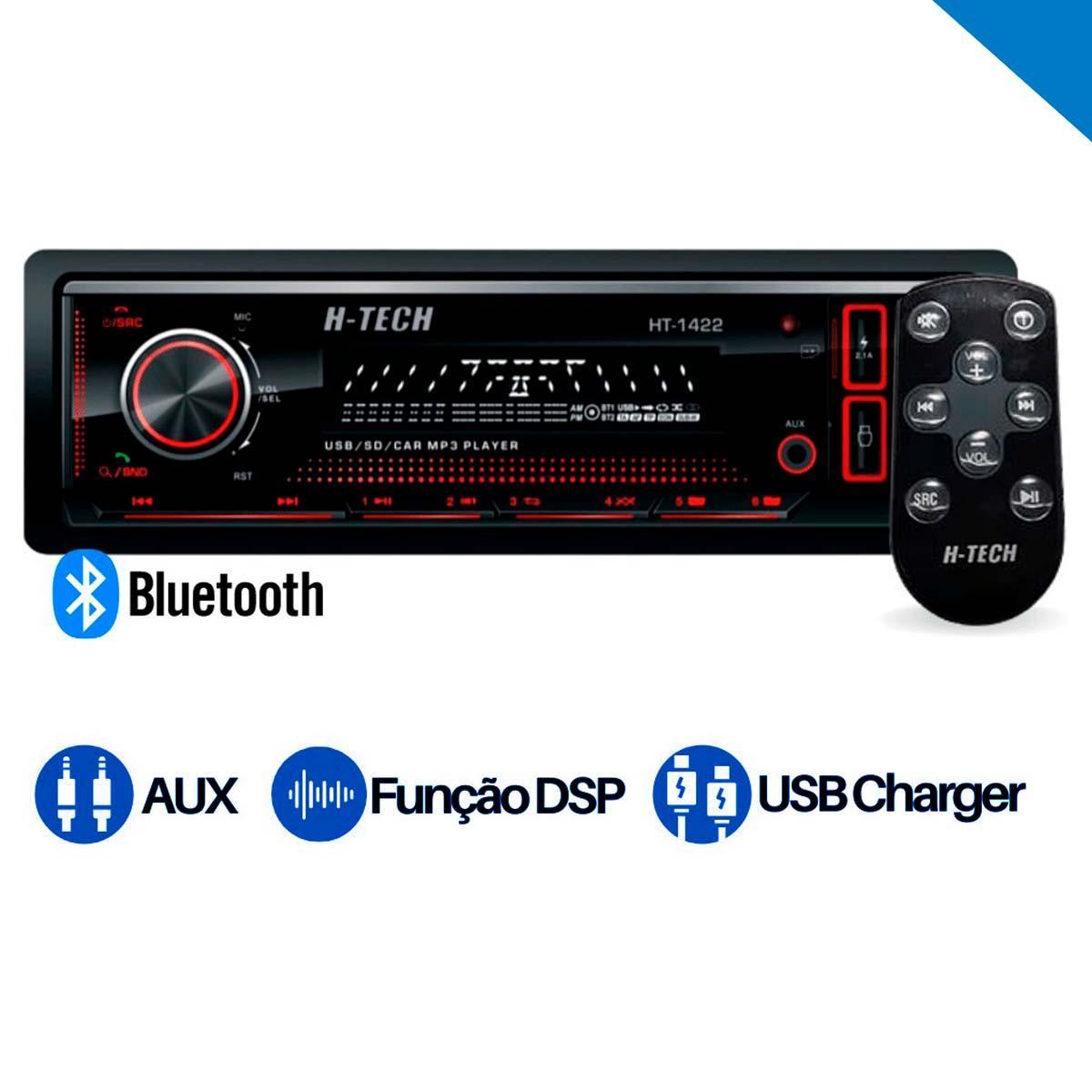 Som Automotivo Bluetooth Usb Aparelho Mp3 Sd Aux + Controle