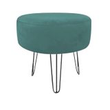 Puff Puf Banqueta Para Sala Azul Tiffany Turquesa Moderno