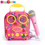 Alto-falante Bluetooth Falante De Karaokê Infantil Microfone Portátil Microfone Praia Bolsa Karaoke Bluetooth Alto-falante Sem Fio De Desenho Animado