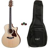 Violão Eletroacústico Crafter Gae 6 Aço Natural Acetinado Cutaway + Capa