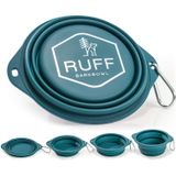 Ruff Products Barkbowl (800ml) - Tigela De Cachorro Dobrável (teal Escuro) Qualidade Premium, Silicone De Grau De Alimento Curado Com Platina, Sem Bo