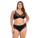 Conjunto Imi Lingerie Sem Bojo Em Microfibra E Renda Plus Size Betânia