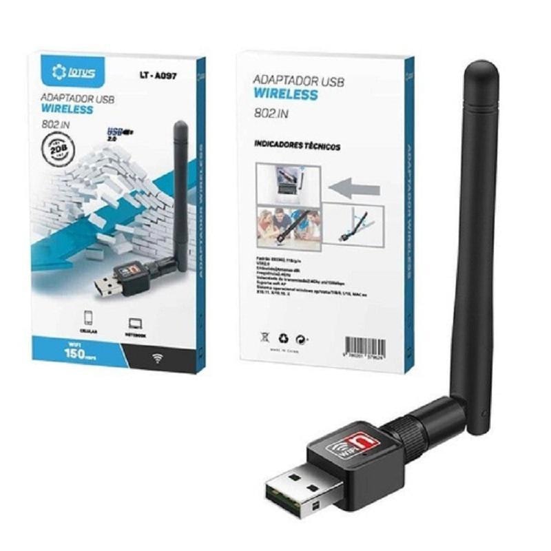 Adaptador Receptor Wireless Usb Wifi Antena - Lotus Lt-a097