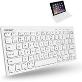 Teclado Sem Fio Bluetooth Macally Small Para Mac, Ipad, Iphone, Pc, Laptop E Android - Ultra Portátil Apple Wireless Keyboard Compact Com Configuraçã