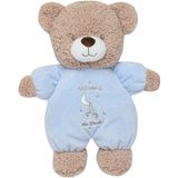 Chocalho De Urso De Pelúcia Little Me Com Bordados Bem-vindos Ao Mundo (azul, 9 Polegadas)