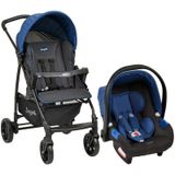 Travel System Ecco Com Bebê Conforto Touring X Cinza Azul