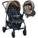 Travel System Ecco Com Bebê Conforto Touring X Cinza Bege