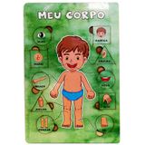 Quebra-cabeça Encaixe Corpo Humano Menino Brinquedo Modelo 2