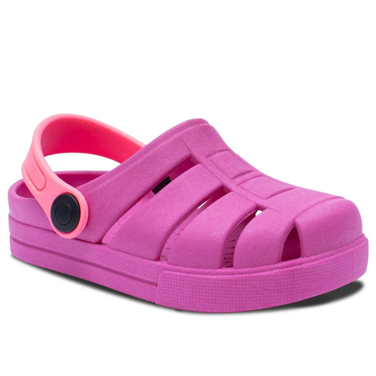 Sandalia Babuche Infantil Menino Menina Chinelo Leve 12.12 Cor:pink,tamanho:27/28