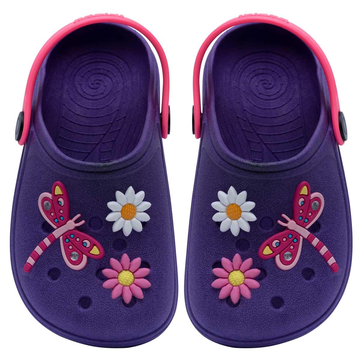 Sandalia Babuche Feminino Infantil Menina Chinelo Leve 12.14 Cor:roxo,tamanho:19/20